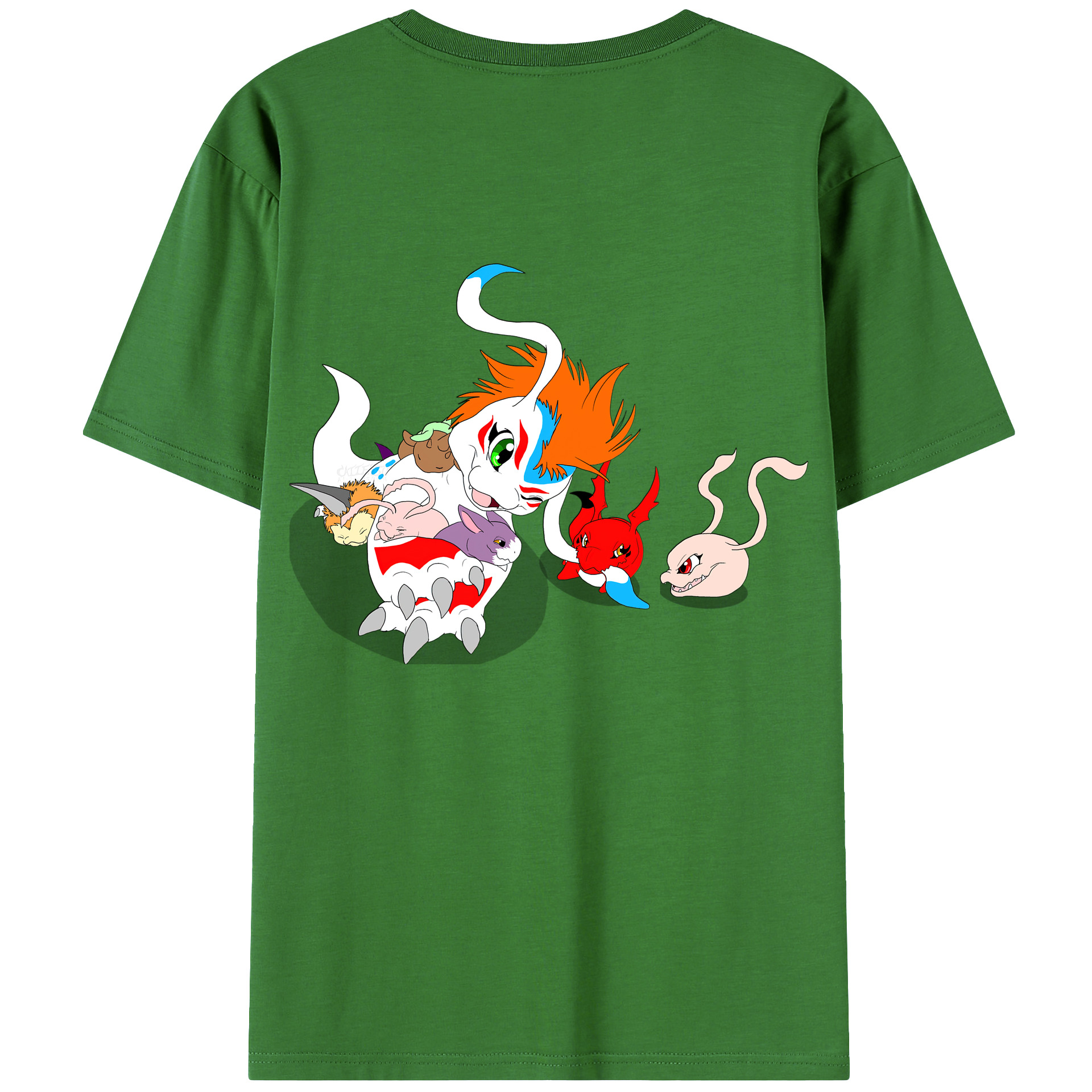 （画像用） Digimon デジタルモンスター/デジモン レディース半袖Tシャツ(バックプリント)